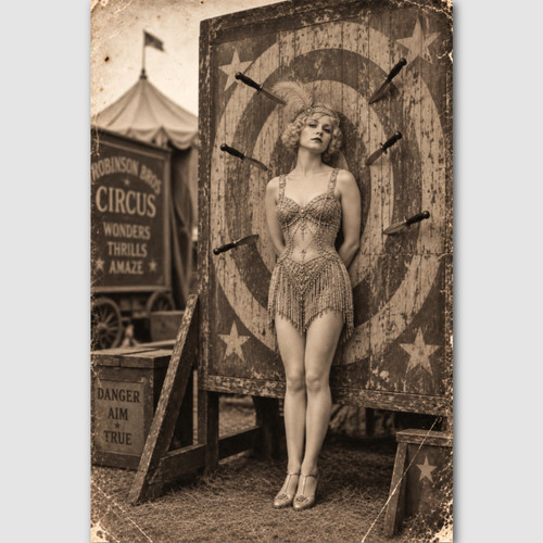 Circus vintage photo print - vintage,