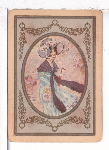 Single vintage playing card - single,