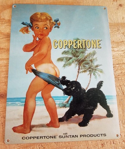 Coppertone suntan lotion metal - suntan,