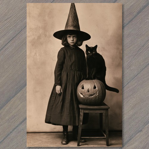 Postcard black cat jack - cat,