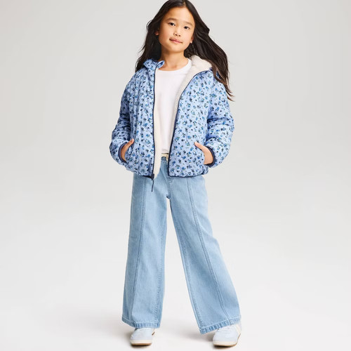 Girls floral print - floral, reversible
