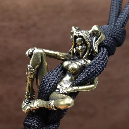 Vintage brass girl figure - brass,