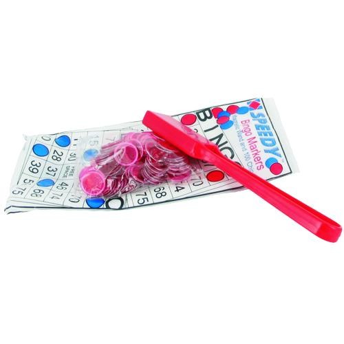 Magnetic red bingo wand - red,