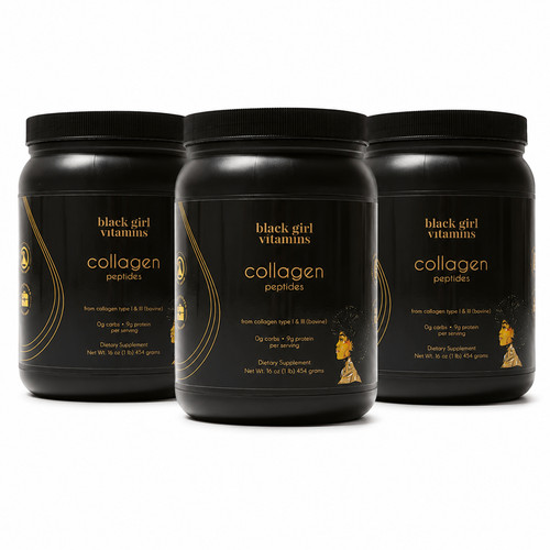 Black girl vitamins collagen - girl,